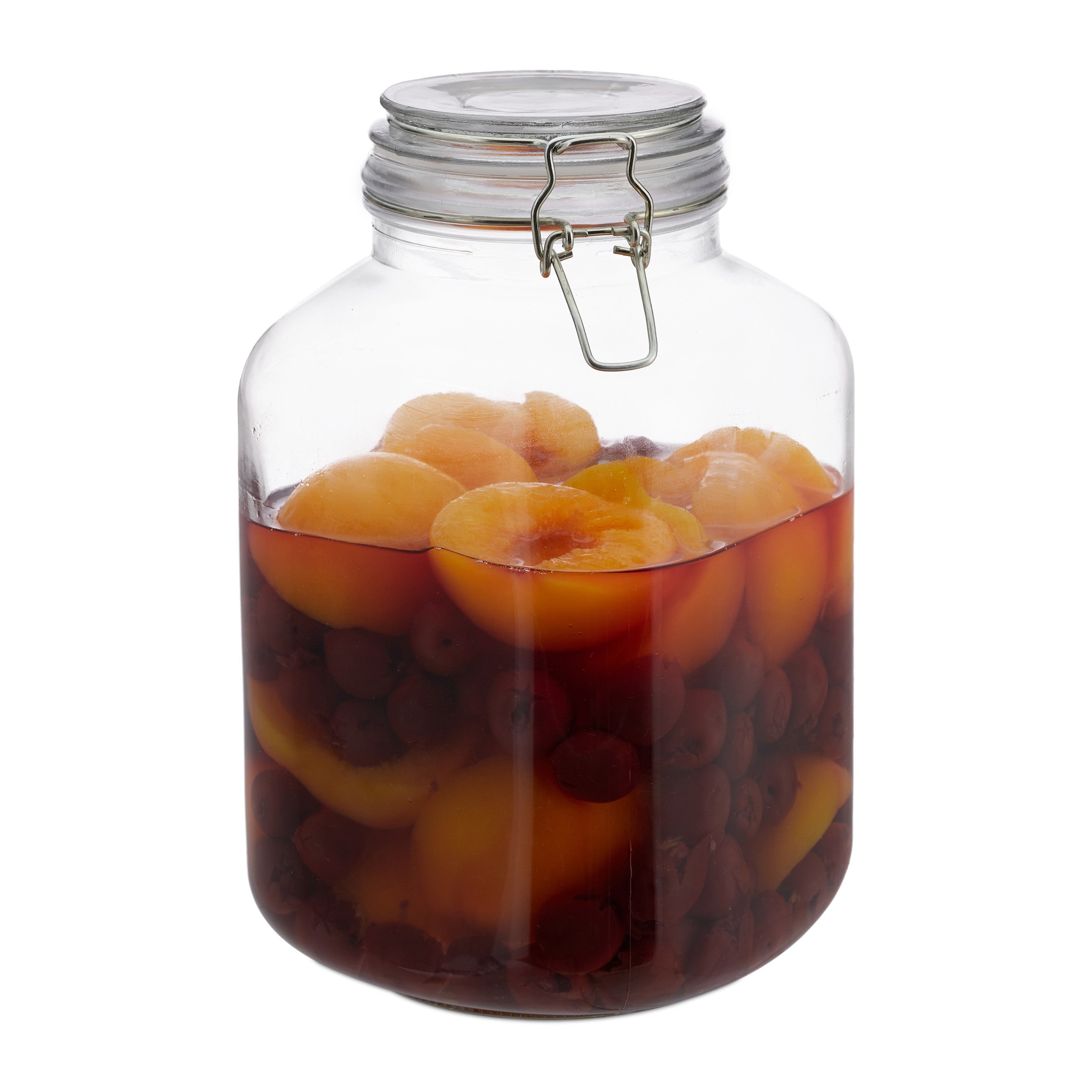 16 x tarros herméticos, para conservas, con tapón, anillo de goma, frasco de cocina, xxl, 3l, transparente