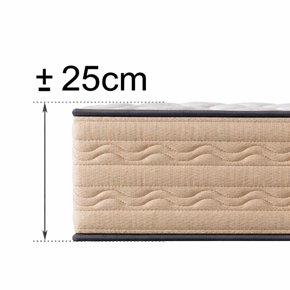 Matelas Mousse 150x190 - Ferme - Réversible - Côté Été/hiver - H25 Cm [+2 Oreillers] - 5