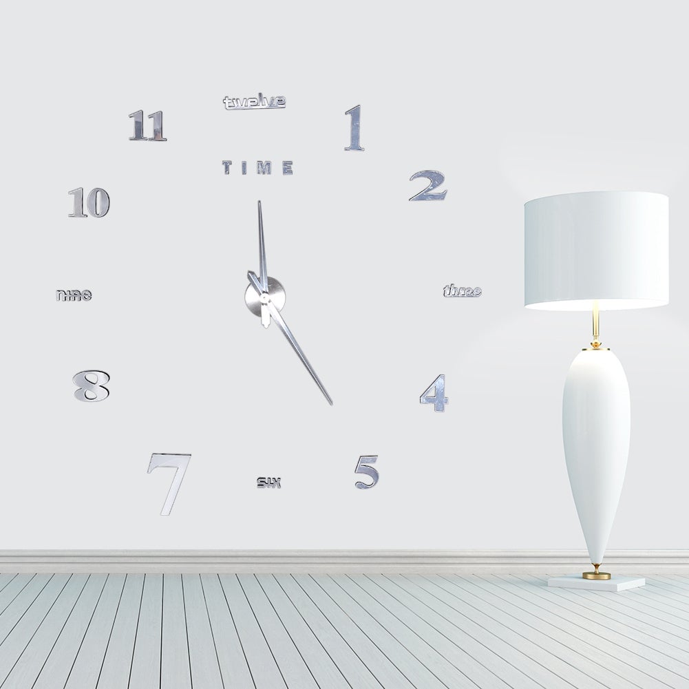 Adesivo Da Parete 3D Orologio A Specchio Fai-da-te - Grande Decorazione Moderna Per Soggiorno, Camera, Ufficio