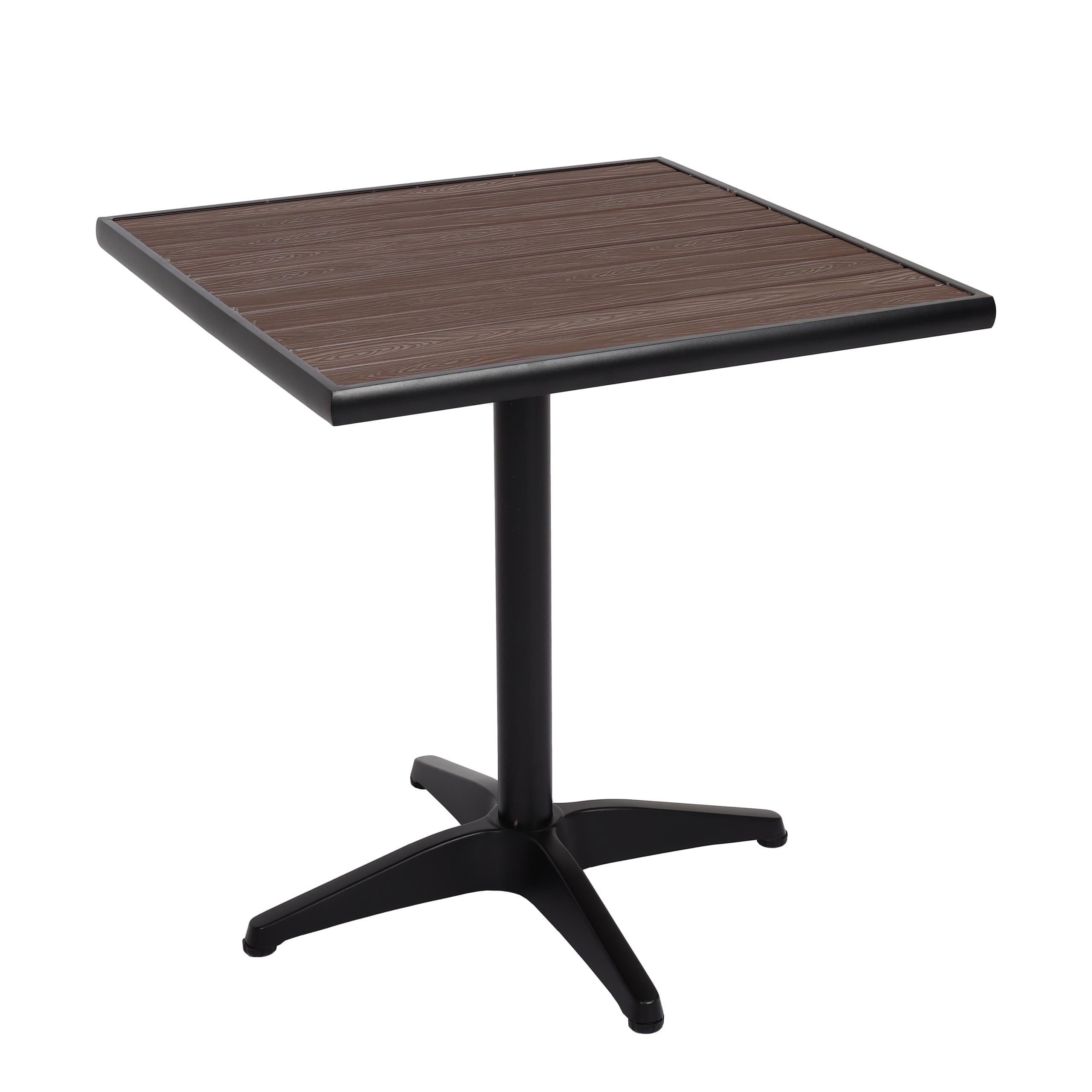Sweeek Mesa De Jardín Bistró 4 Plazas – Acero Antracita 120x70x72.5 Cm, Resistente A La Intemperie