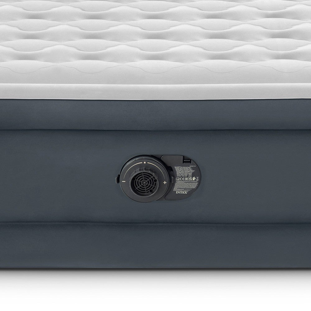 Matelas gonflable Dura-Beam Ultra Plush Headboard - Intex 64448ND, avec pompe électrique intégrée, PVC, Multicolore, 152x236x86 cm - 3