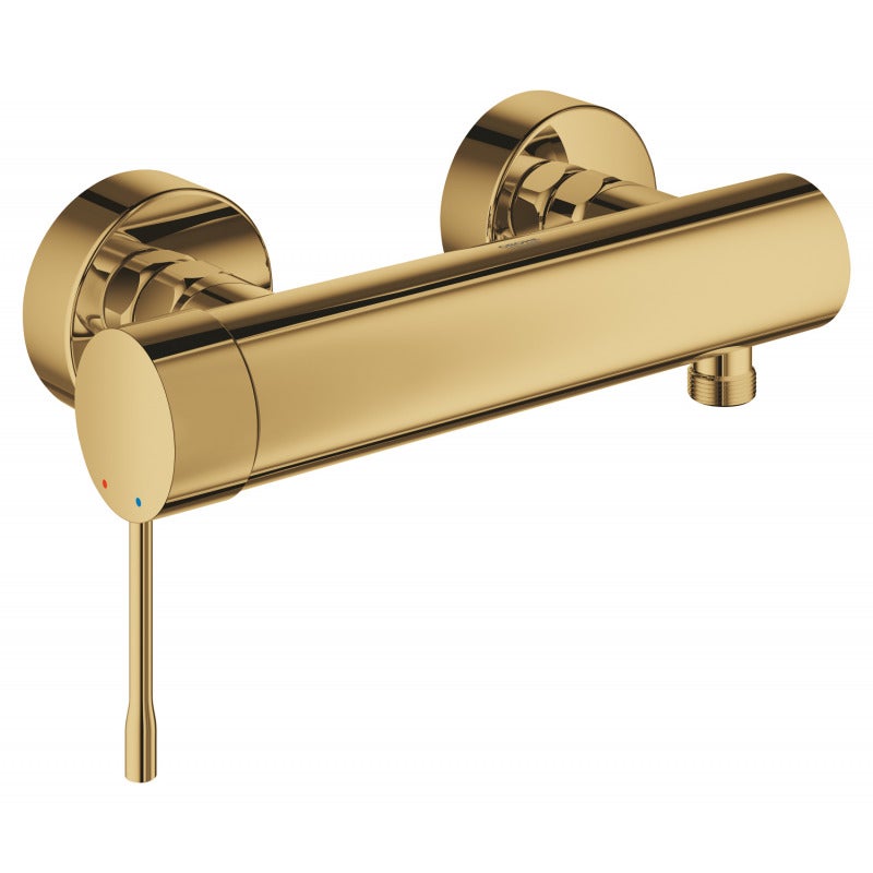 Baterie de dus Grohe 33636GL1, Essence, 1/2'', monocomanda, aparenta, cartus ceramic, limitator, lucios, auriu