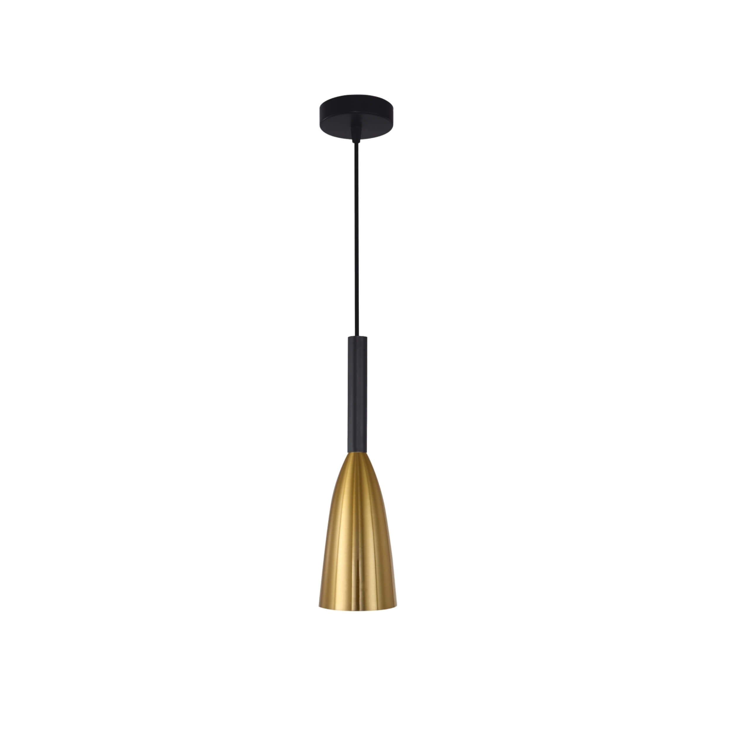 Lampa wisząca Solin złota 1xE27x60W wym: 137,5 x 11 x 11 cm metal Light Prestige
