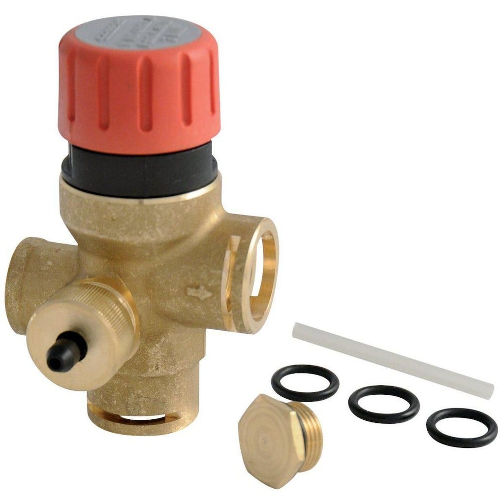 Soupape De Sécurité Pression DN15 G 1/2" - Valve Sécurité Eau 3Bar Laiton Robuste