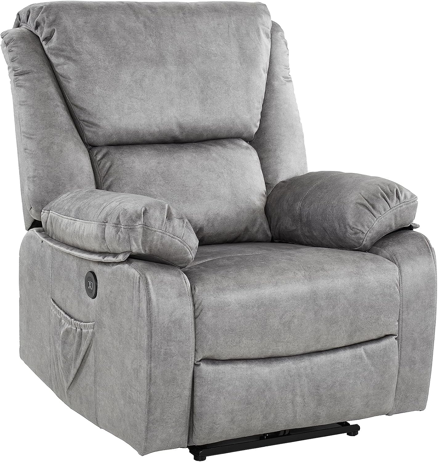 Dupi  Sillón Relax Eléctrico Masaje Chicago, Sillón Masaje,Con Calor Lumbar, Reclinable,Microfibra ( Magia) Gris , Leroy Merlin