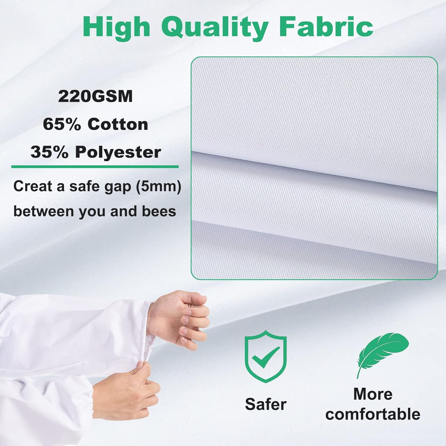 Combinaisons d'abeilles professionnelles pour hommes et femmes, combinaisons d'apiculture avec gants et capuches ventilées,pour jardin (XXL) - 2