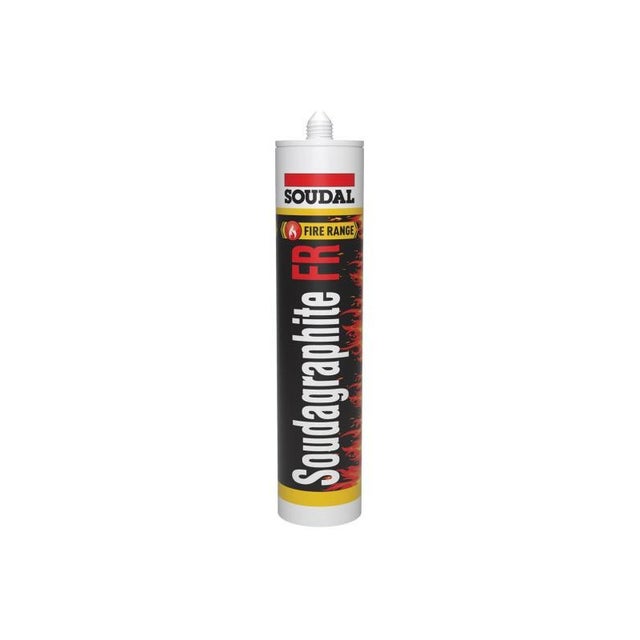Soudagraphite FR - Mastic acrylique coupe-feu - Soudal - Cartouche de 310 ml