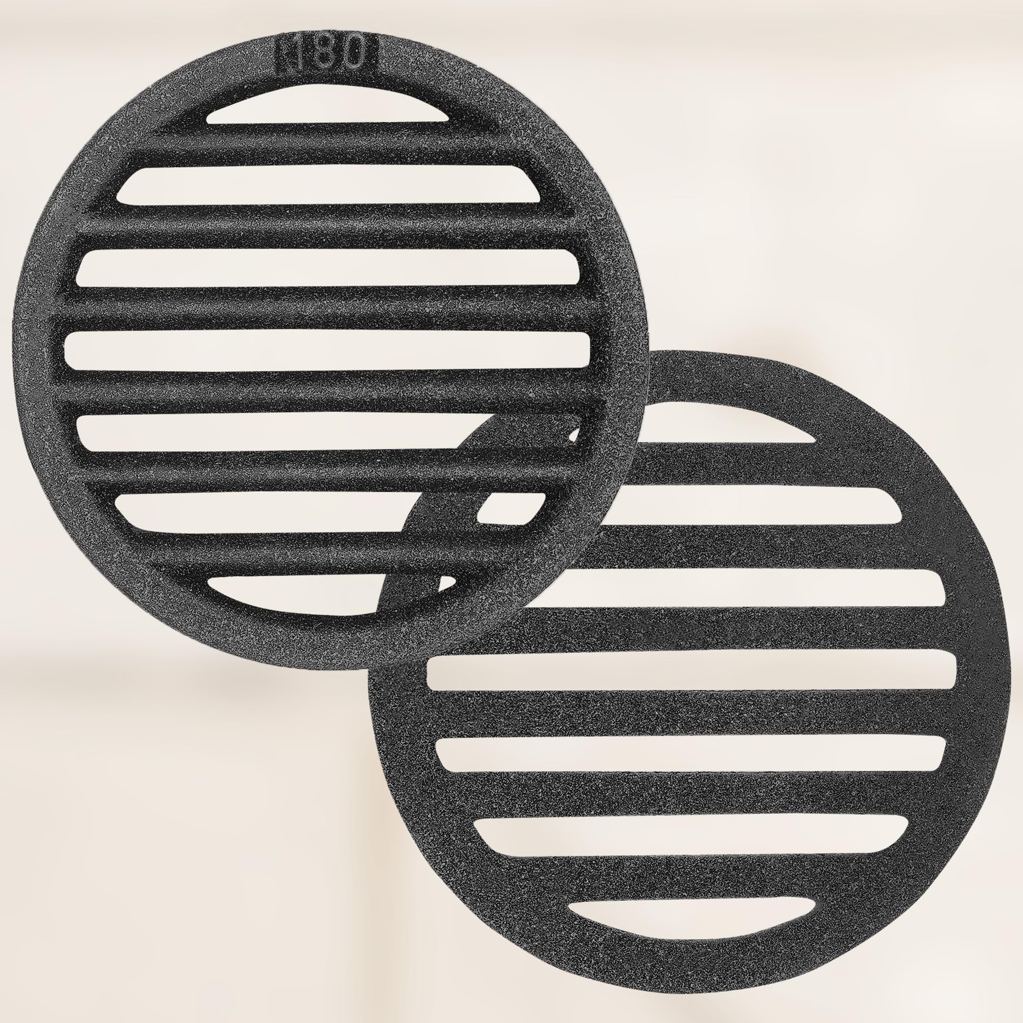 Grille de Cheminée en fonte diamètre 18 cm - Grille en fonte carrée - Résiste aux températures élevées - KOTARBAU - 6