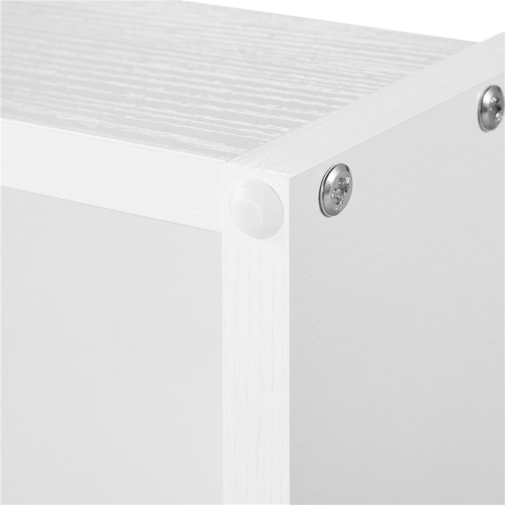 Bureau Informatique en Bois Bureau d’ordinateur avec Tiroir Support PC Plateau pour Clavier Étagère Blanc Yaheetech - 8
