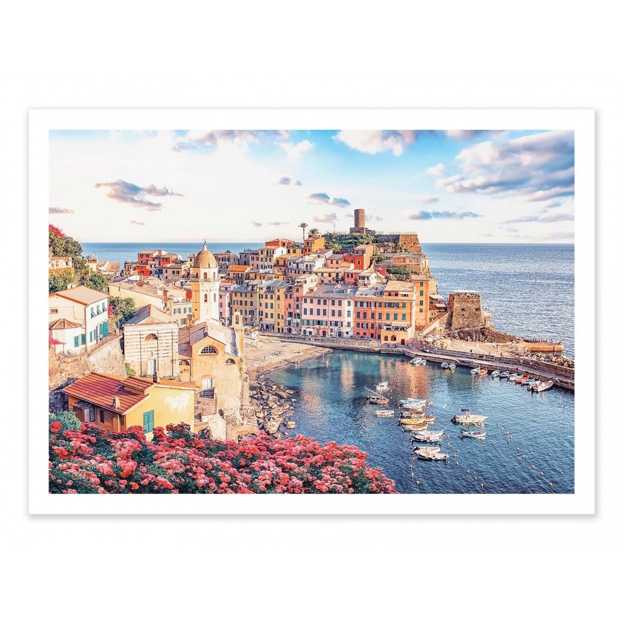 Art-poster - vernazza in the evening - manjik pictures - 30 x 40 cm