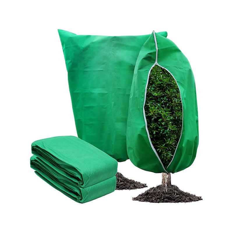 Dwuczęściowa zielona osłona na rośliny zimowe, osłona przeciwmrozowa, osłona przeciwmrozowa, osłona mrozoodporna - 80*100 cm