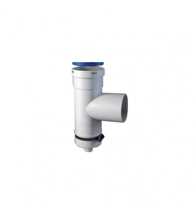 Tee maschio-femmina con scarico condensa in alluminio estruso d80 mm e sp 1 mm