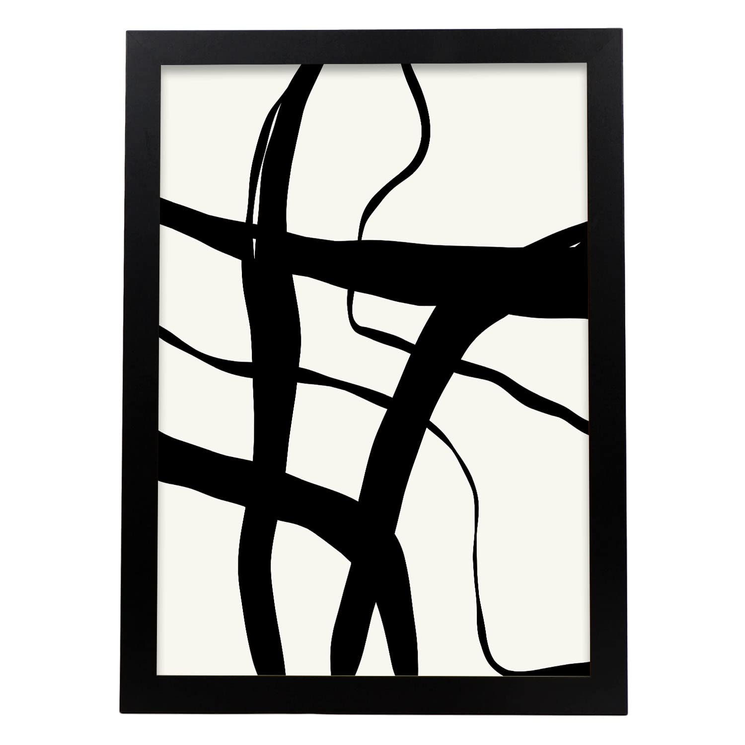 Nacnic póster pop art abstracto. agradable a la vista ilustraciones artísticas modernas para la decoración de interiores. marco negro - a3