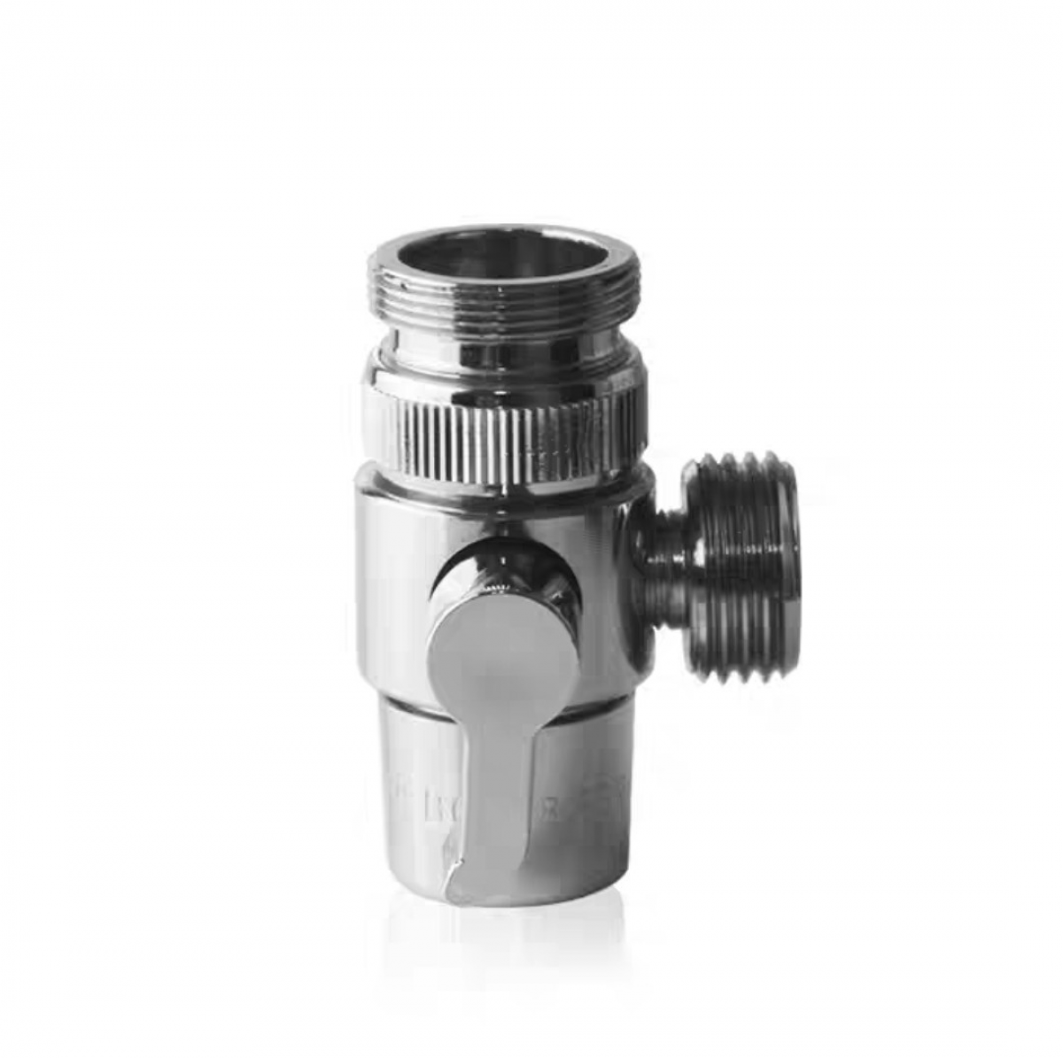Adaptor pentru robinet, un robinet de admisie și două robinete de evacuare, ideal pentru conectarea mașinilor de spălat și a capetelor de duș.