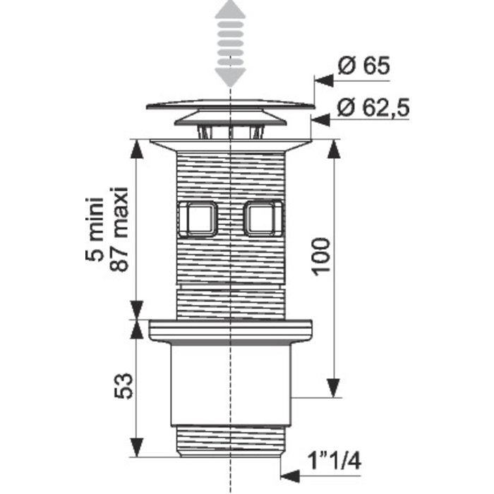 Bonde universelle - Cut&Click - Valentin - Débit 30L - 2