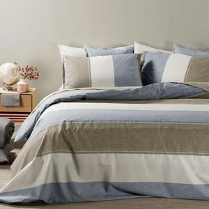 Tokokimo Copripiumino 200x200 Cm Rami E Foglie Con Cerniera - Set 3 Pezzi (1 Federa 50x75 Cm) In Microfibra Spazzolata - Grigio/Bianco