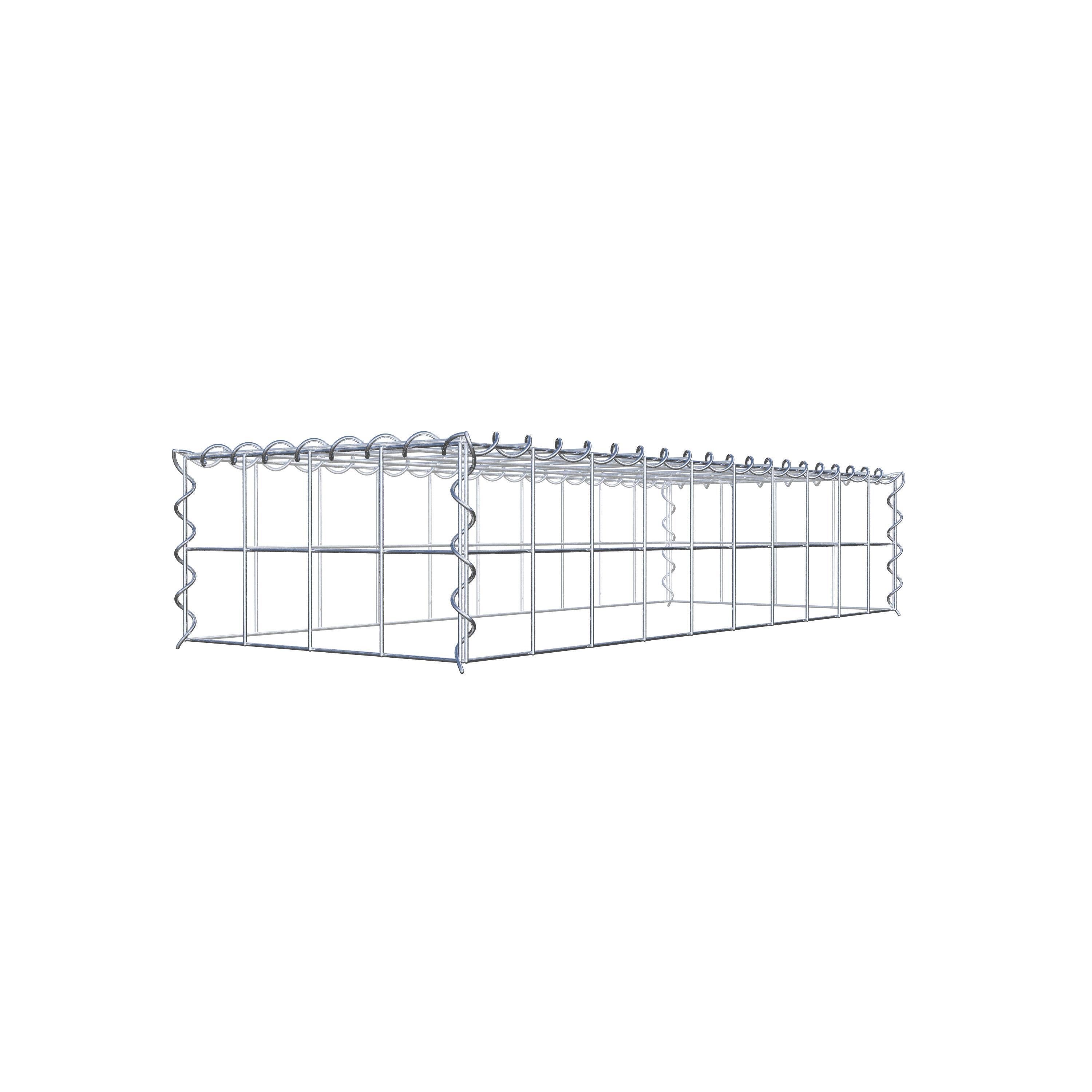 Gavión para apilar en acero galvanizado 100x20x40cm (LxAxP), malla 10 x 10cm, Espiral, sin rejilla inferior - 3