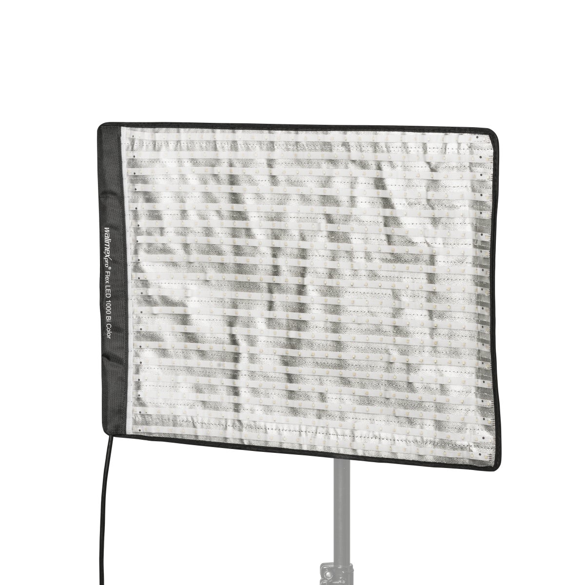 Walimex pro flex led 1000 bi color luz de panel, 100w, regulable, temperatura de color 3000-5600k, montura de batería v-mount, panel flexible e imp...