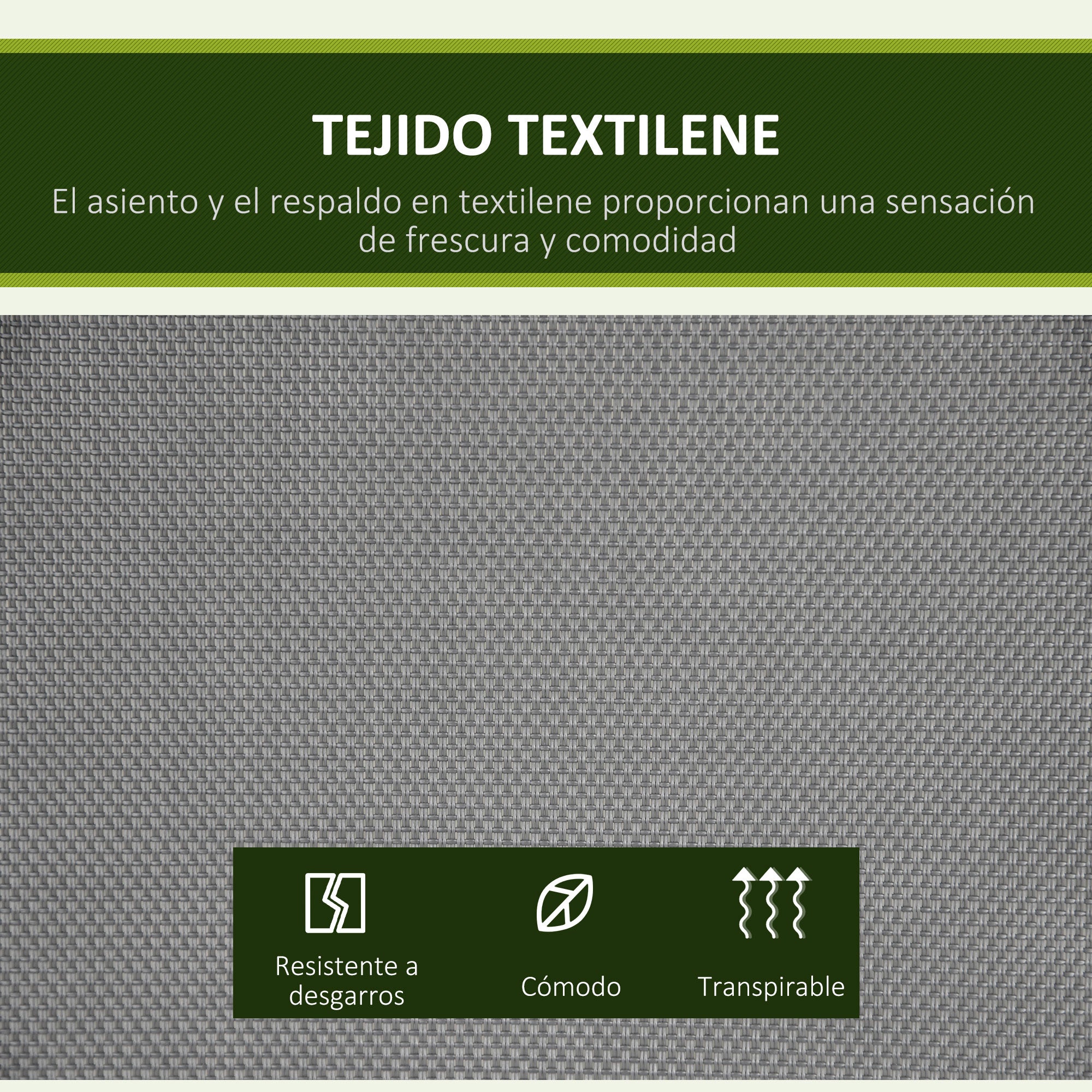 Baloiço de Jardim Outsunny em Aço, Textilene Cinzento Escuro 140x118x162 cm - 5