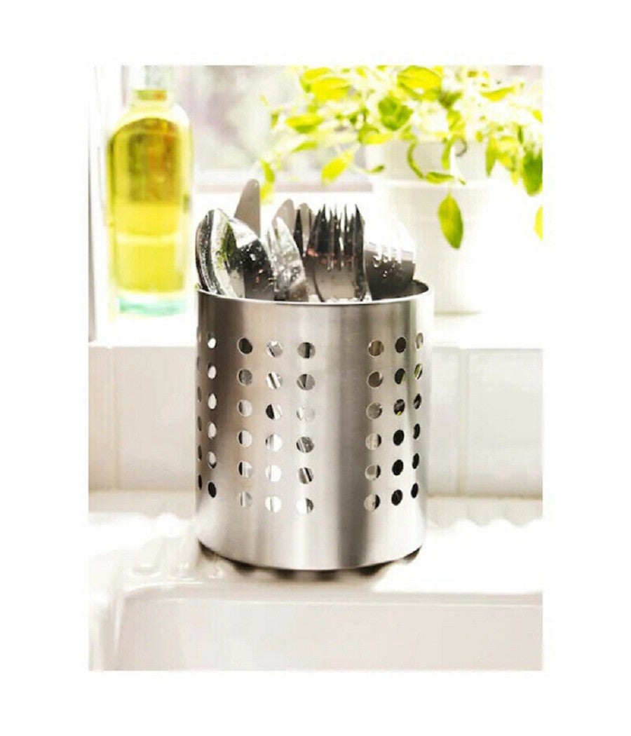 Trade Shop - Set 2 Portaposate Forato Acciaio Scolaposate Da Cucina Portautensili Organizer - - 2