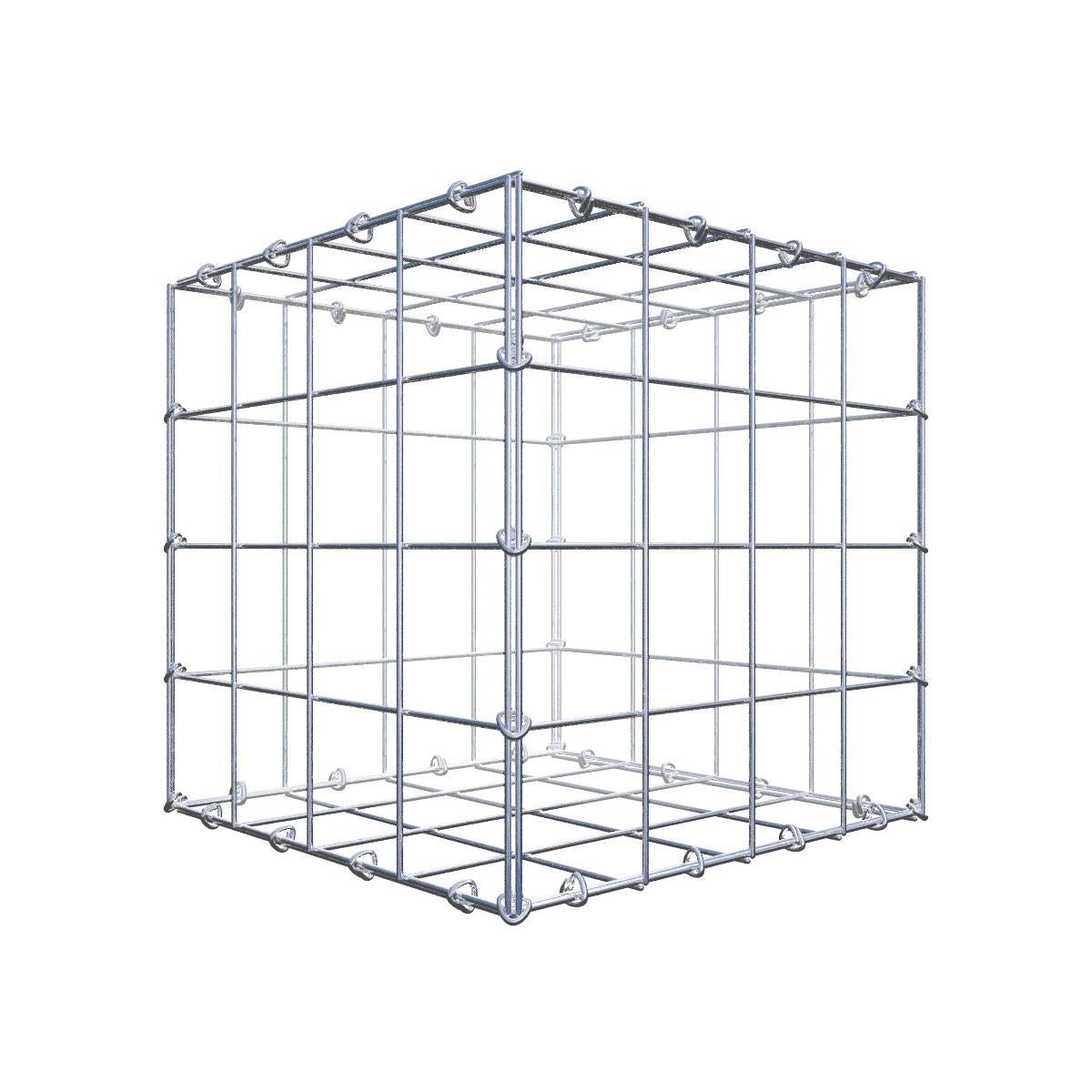 Gabion 40 cm x 40 cm x 40 cm (dł. x wys. x gł.), rozmiar oczka 10 cm x 10 cm, pierścień typu C