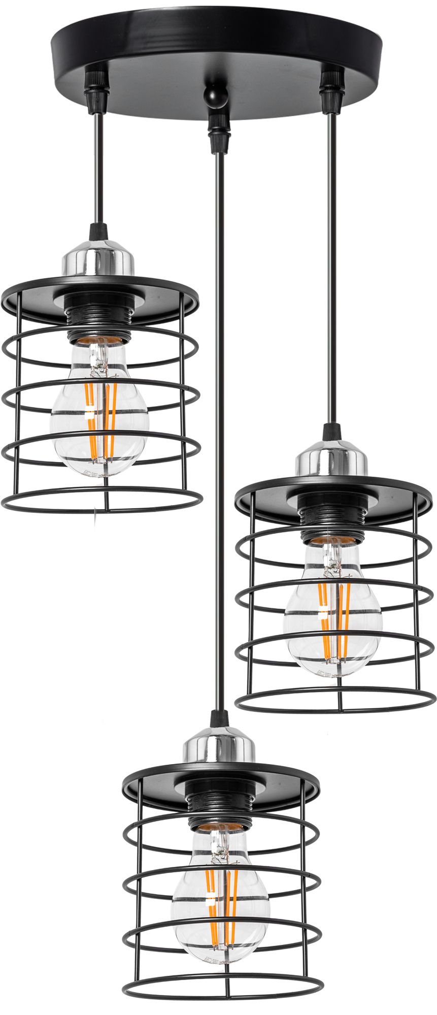 Lampa Sufitowa Wisząca Toolight 392204 Czarny