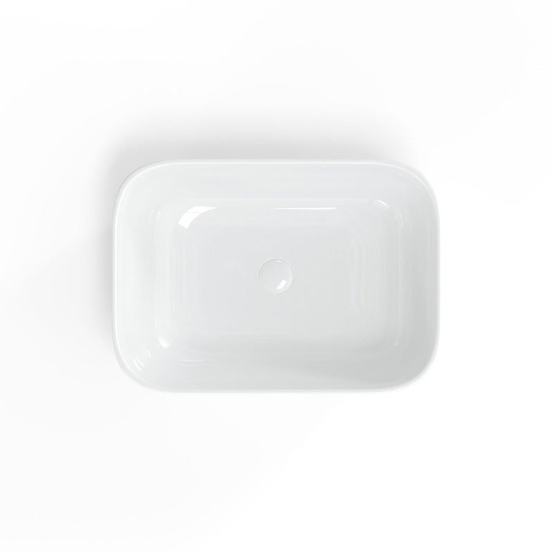 Vasque à poser 45,5 x 32,5 cm - blanc brillant - sans trop-plein - SAT Infinitio - 6