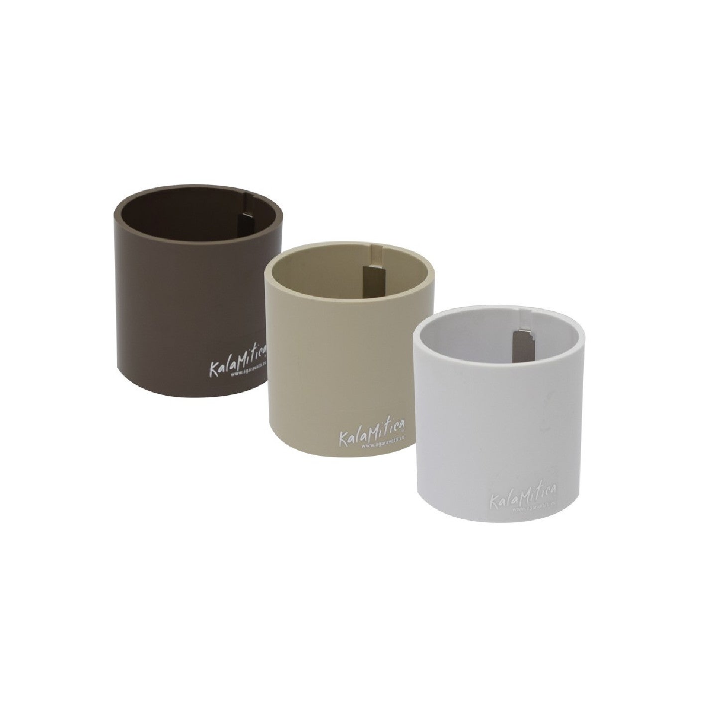 KalaMitica - Lot de 3 Cubes Magnétiques 6,5 cm - Glace, Gunmetal, Noir - Boîtes de Rangement ou Pot de Fleurs avec Aimant Puissant pour Tableau Magnétique Mural