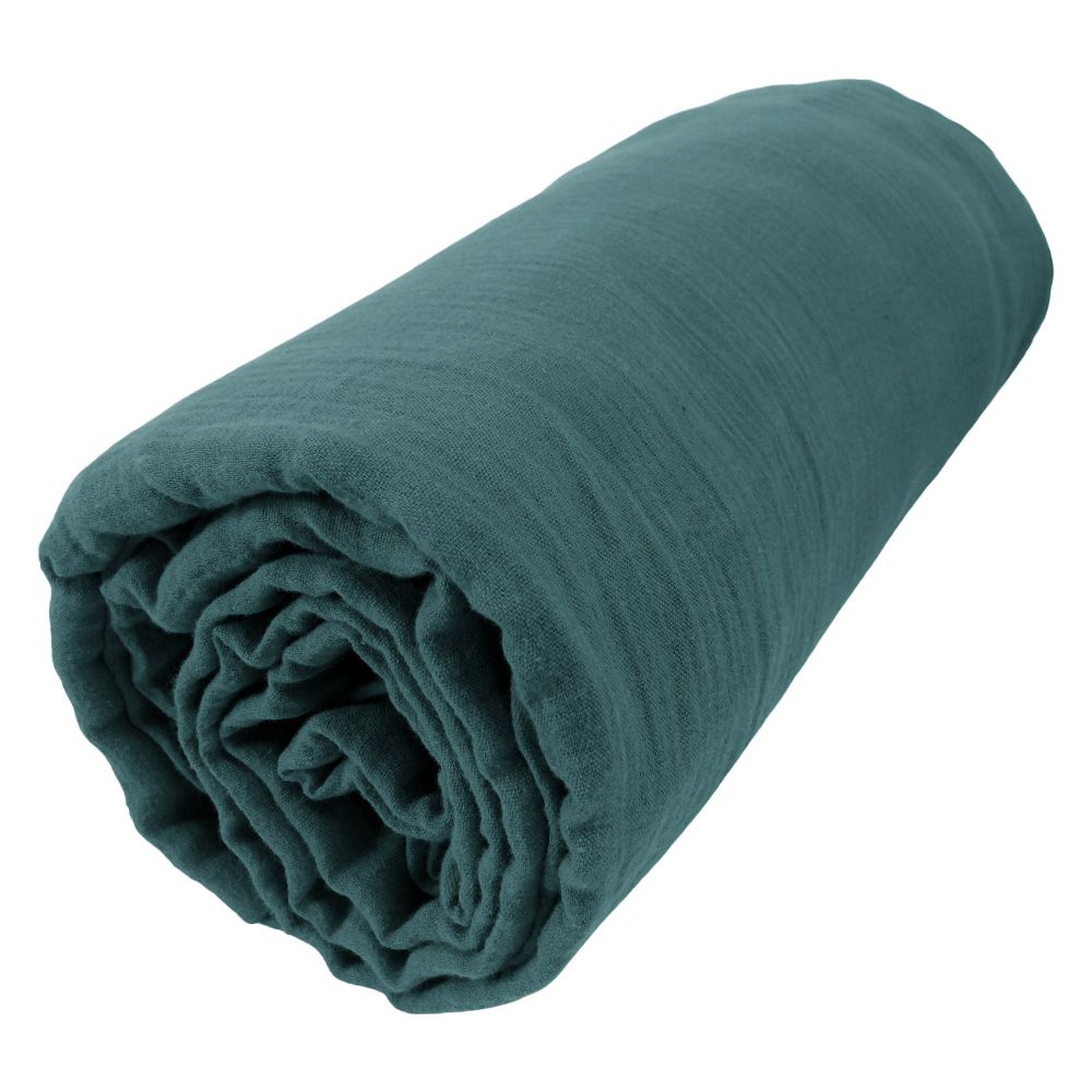 Drap housse 90x190 cm en Gaze de coton Canard - 4