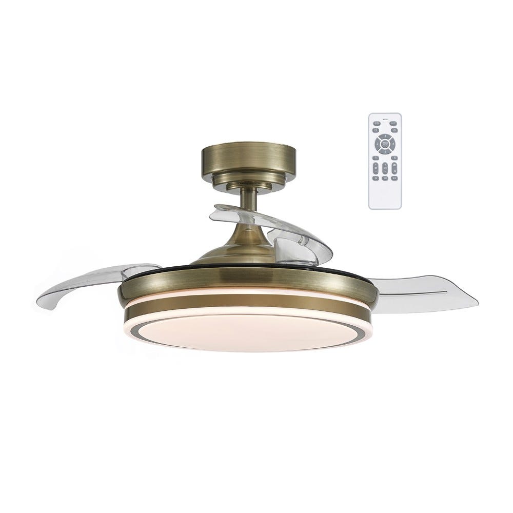 Ventilador Dani 59w 6980lm Niquel 4 Aspas Desplegables 6 Ventilador Dani 59w 6980lm Niquel 4 Aspas Desplegables 6