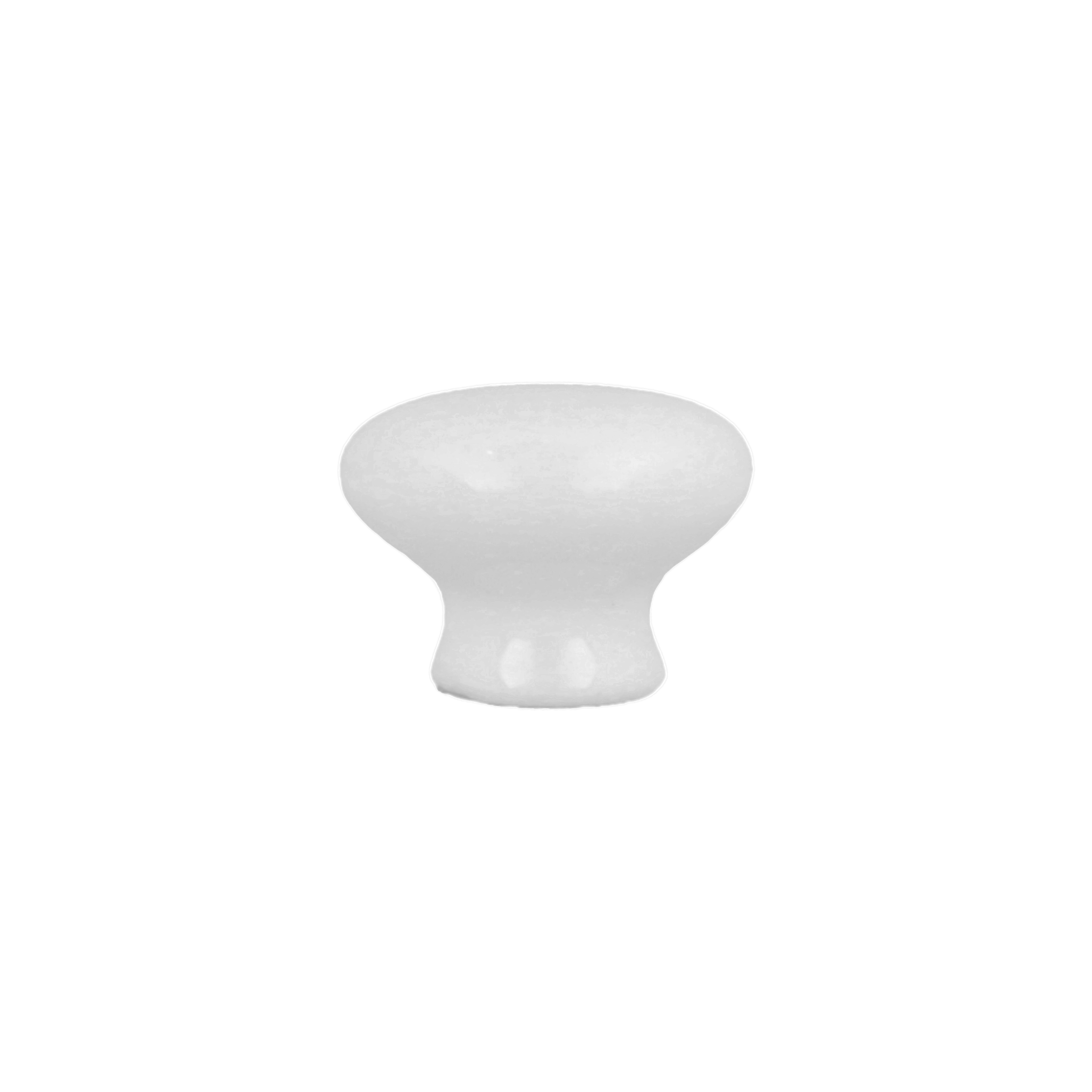 Bouton de meuble | Style classique | En porcelaine | Version blanche | Dimensions 30*30*2m extra fort | Système de fixation vissé | Comprend des vis - 2
