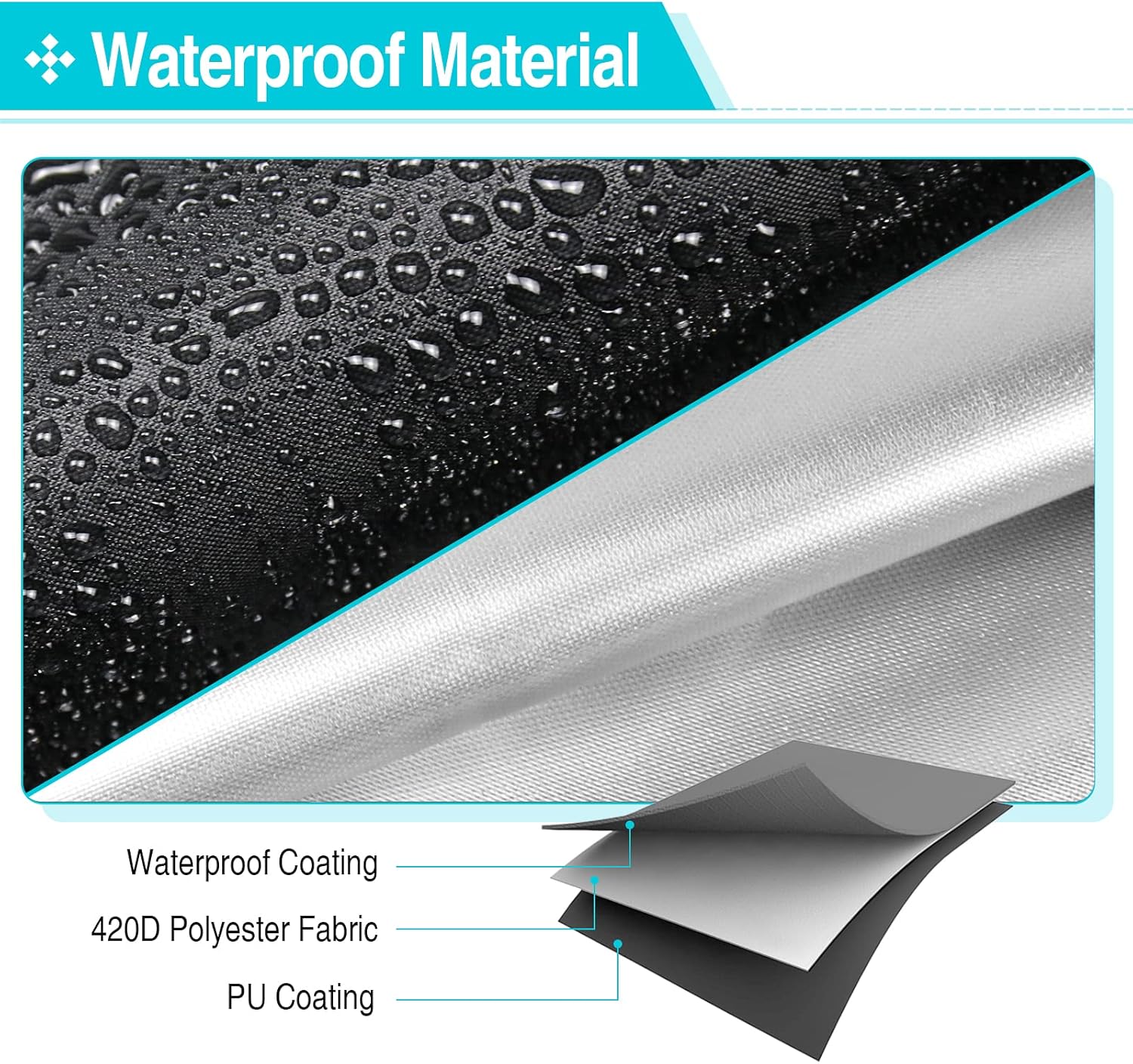 Pokrowiec na piec do pizzy, wodoodporny, tkanina Oxford, czarny, 81 x 42 x 64 cm