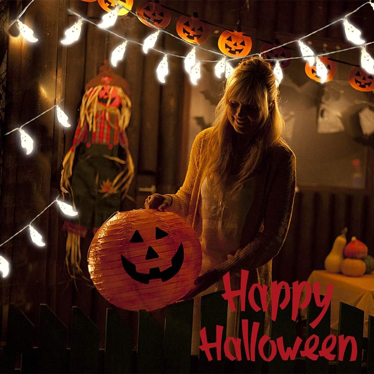 Fantasma per feste di Halloween, decorazioni di Halloween a LED da 3 m20 per Halloween, decorazioni per feste all'aperto e al chiuso - 2