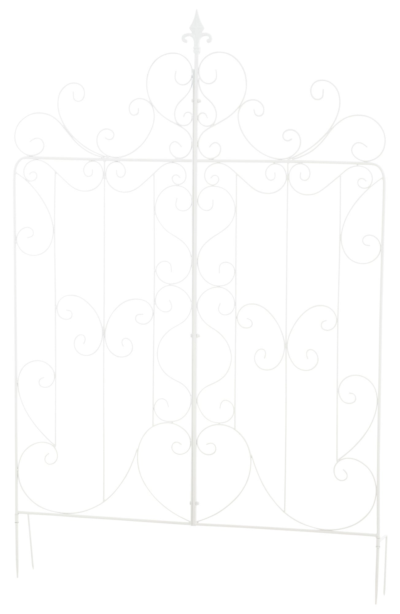 Arche De Jardin En Métal Pour Plantes Grimpantes - Largeur 100 Cm, Hauteur 220 Cm - Fer Laqué Blanc - Support Rosiers, Clématites