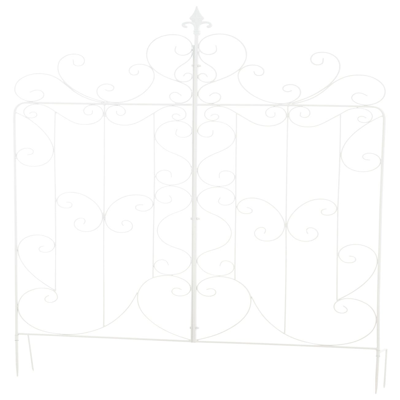 Arche De Jardin En Métal Pour Plantes Grimpantes - Largeur 100 Cm, Hauteur 220 Cm - Fer Laqué Blanc - Support Rosiers, Clématites