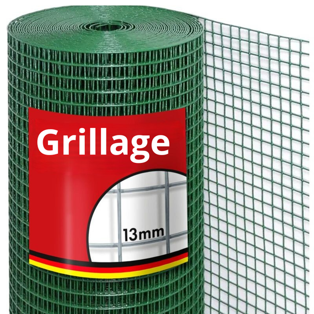 Grillage Volière Acier Galvanisé Hexagonal Mailles 13 Mm – Hauteur 1 M X 25 M – Fil 0,6 Mm Pour Poulailler, Lapins, Jardin