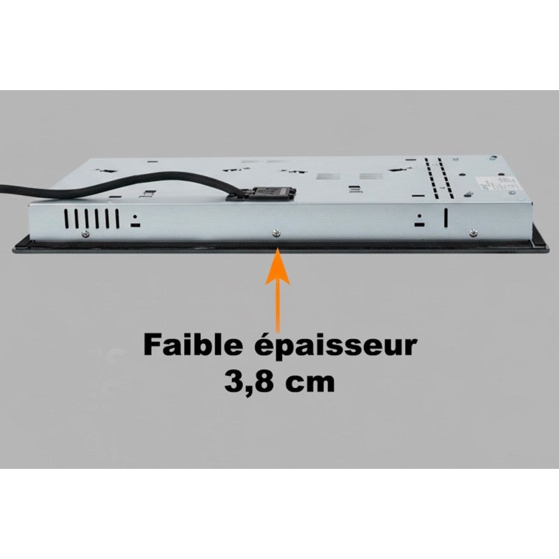BELDEKO Plaque Vitrocéramique 2 Feux 3000W Domino - Marque Française - 8