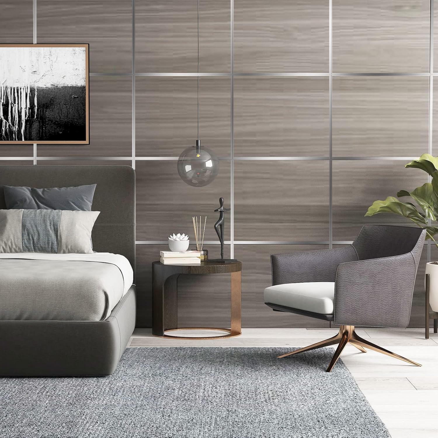 Rotolo adesivo decorativo, nastro per piastrelle in PVC, nastro adesivo impermeabile antimuffa per pavimenti, pareti, soffitti, porte e finestre, arr - 5