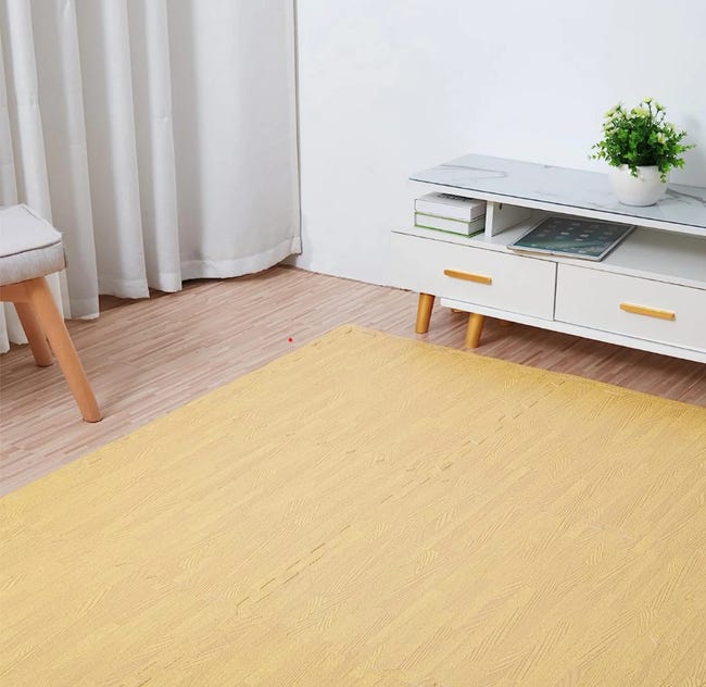 NAKLOE Alfombra puzzle Suelo puzzle (4 Piezas de 60cm cada