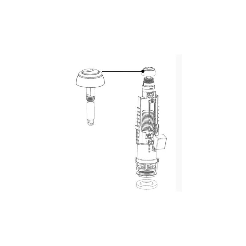 Bouton double poussoir chromé pour modèle 36A Skipper SIAMP. - 2