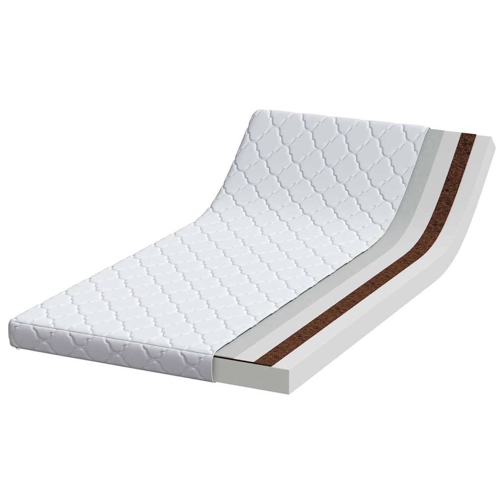 Matelas blanc 100 x 200 cm tissu jacquard - 3