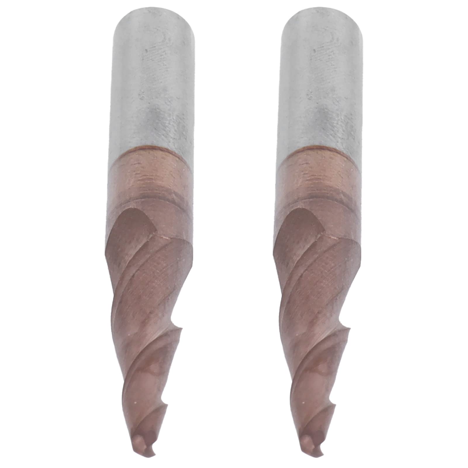 2 Fraises Coniques CNC HOZLY R1.0 - 6mm 2 Flûtes Revêtement AlTiN Pour Gravure 2D/3D