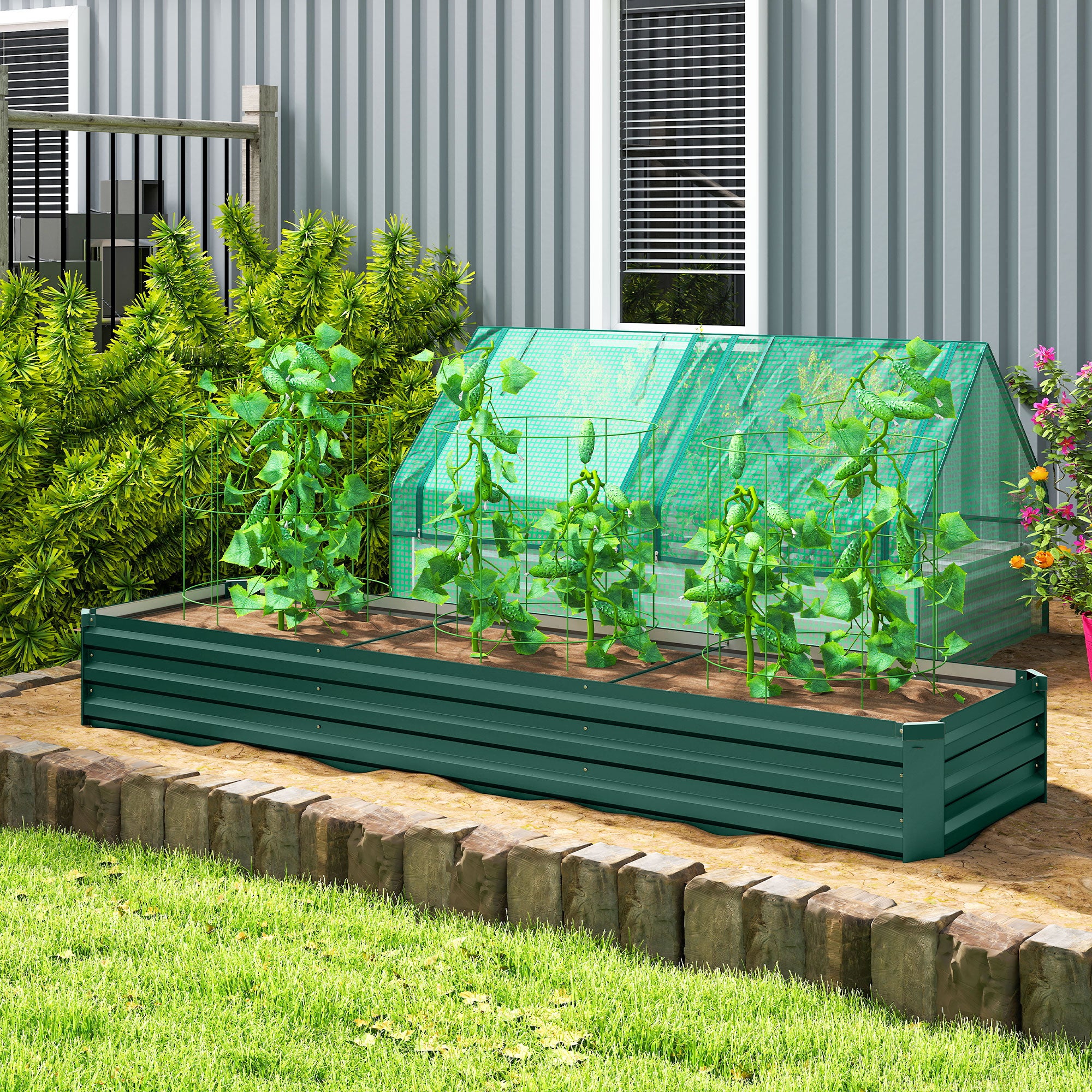 Carré potager acier galvanisé Outsunny - 2