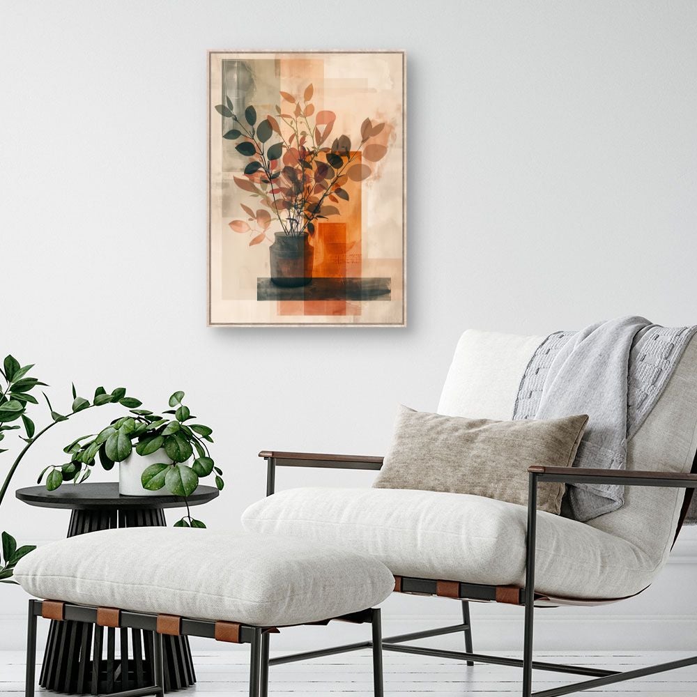 Toile encadrée Feuillage artistique chic / 50x70cm / Cadre Effet naturel / Fabriqué en France / Toile murale / DADA ART - 2