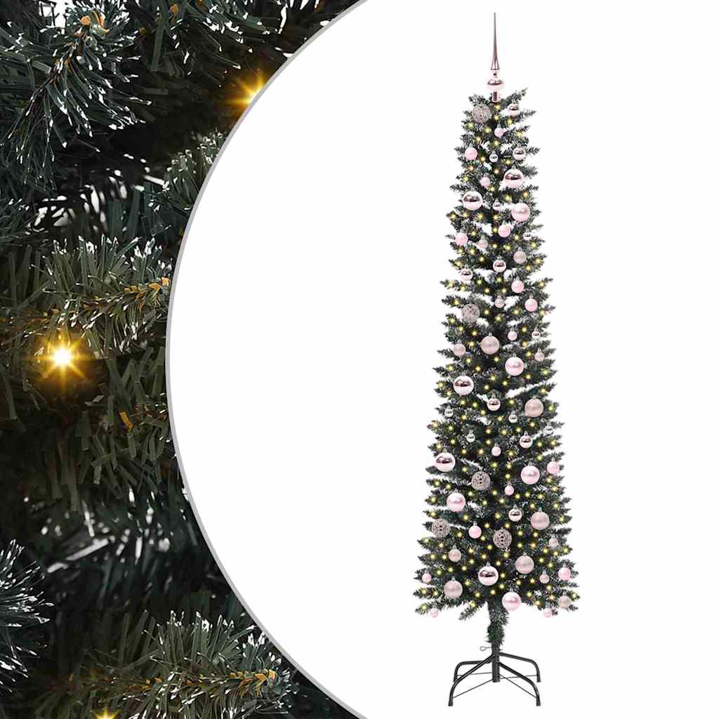 Sztuczna choinka Zielony 58 x 58 x 210 cm PVC, plastik i stal
