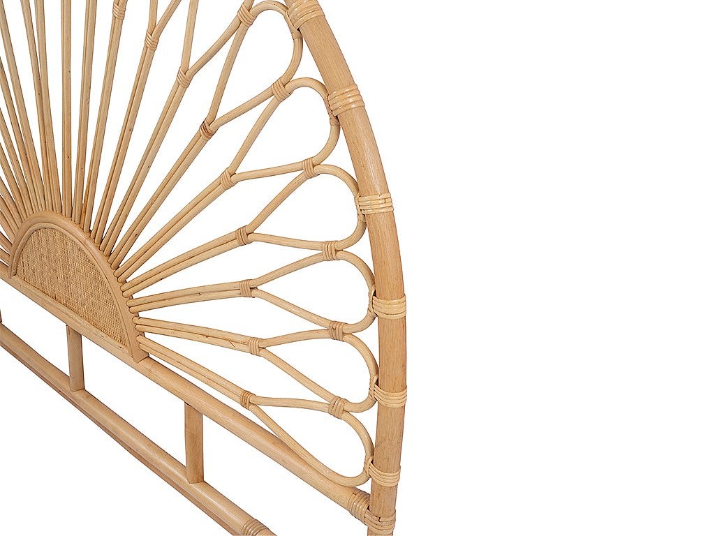 Tête de lit 140 cm - Rotin - Naturel - SOLIA - 3