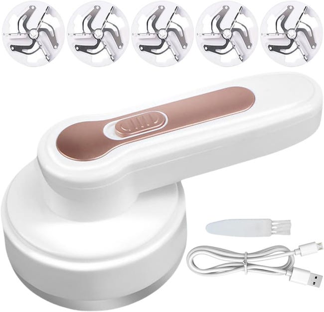 13,8 cm Fabric Shaver Lint Remover, Electric Rechargeable Fuzz Roller ...