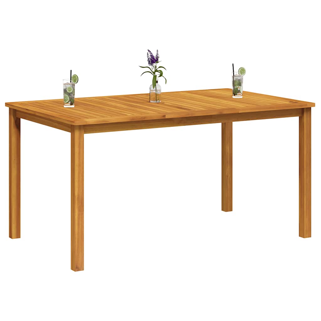 Table à manger de jardin rectangulaire en Bois Marron 6 places - 7