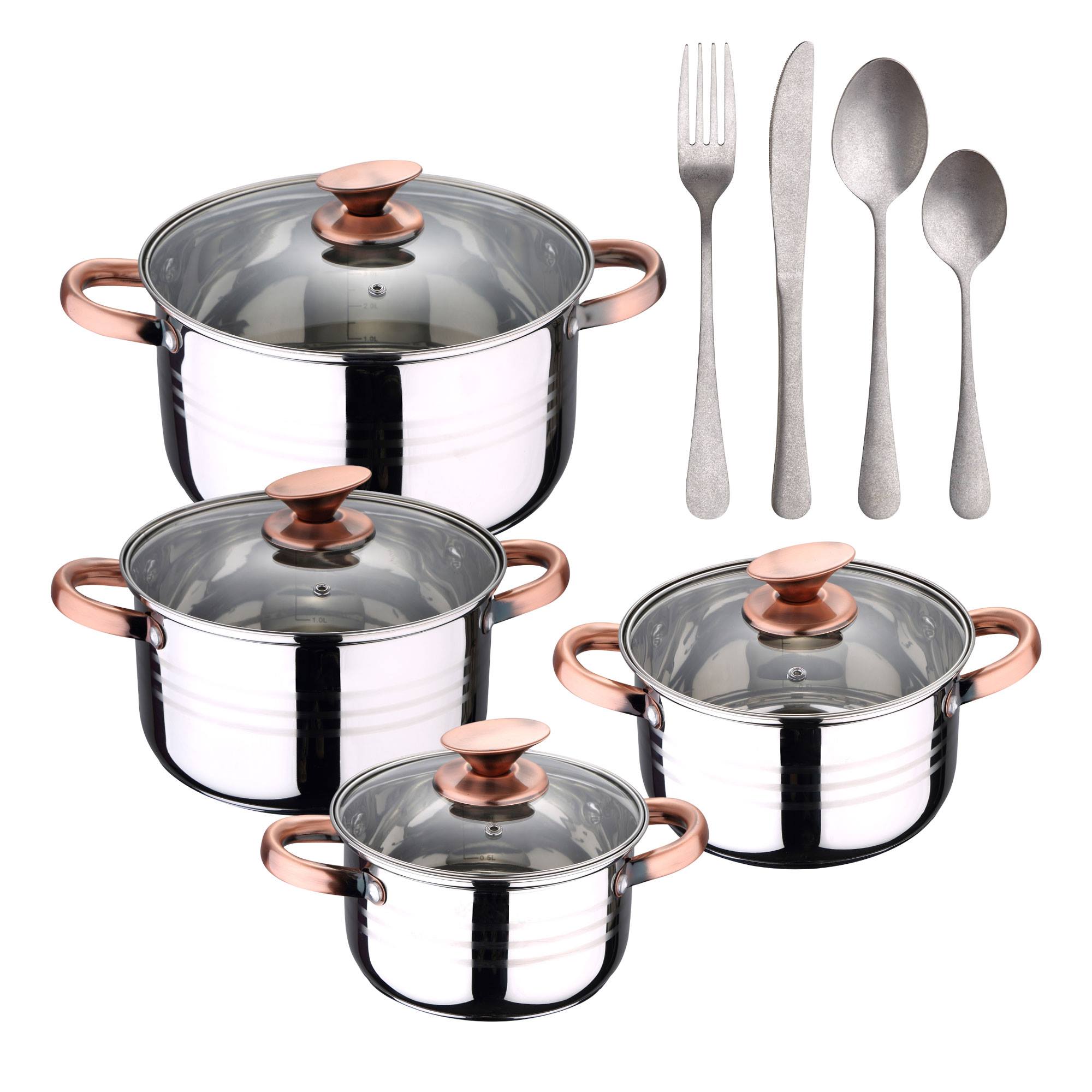 Baterias de cocina san ignacio nona con set de 16 cubiertos