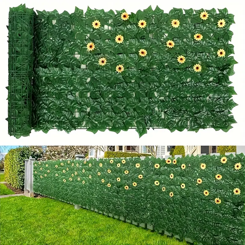 Brise-vue En Lierre Artificiel - 100 X 300 Cm - Panneaux Décoratifs Pour Extérieur, Jardin